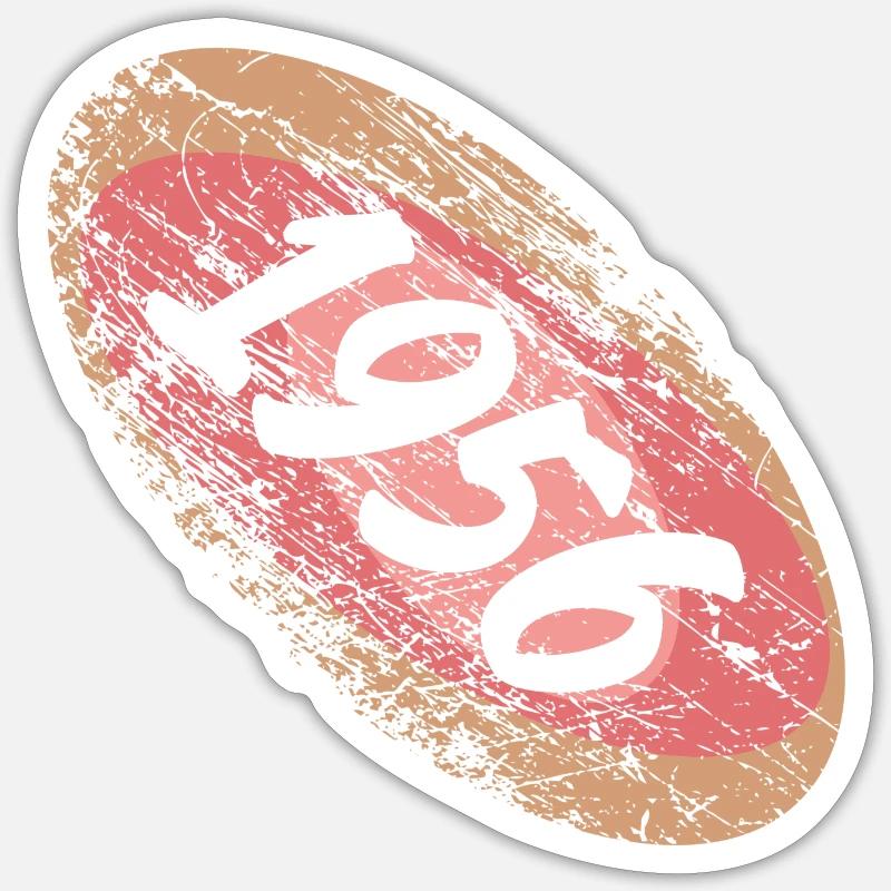 1956 - Sticker taille S (10 x 10 cm) - blanc mat