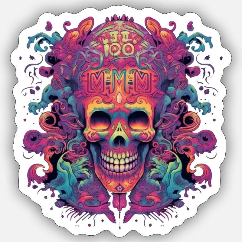 Albert Hofmann 5 - Sticker taille S (10 x 10 cm) - blanc mat