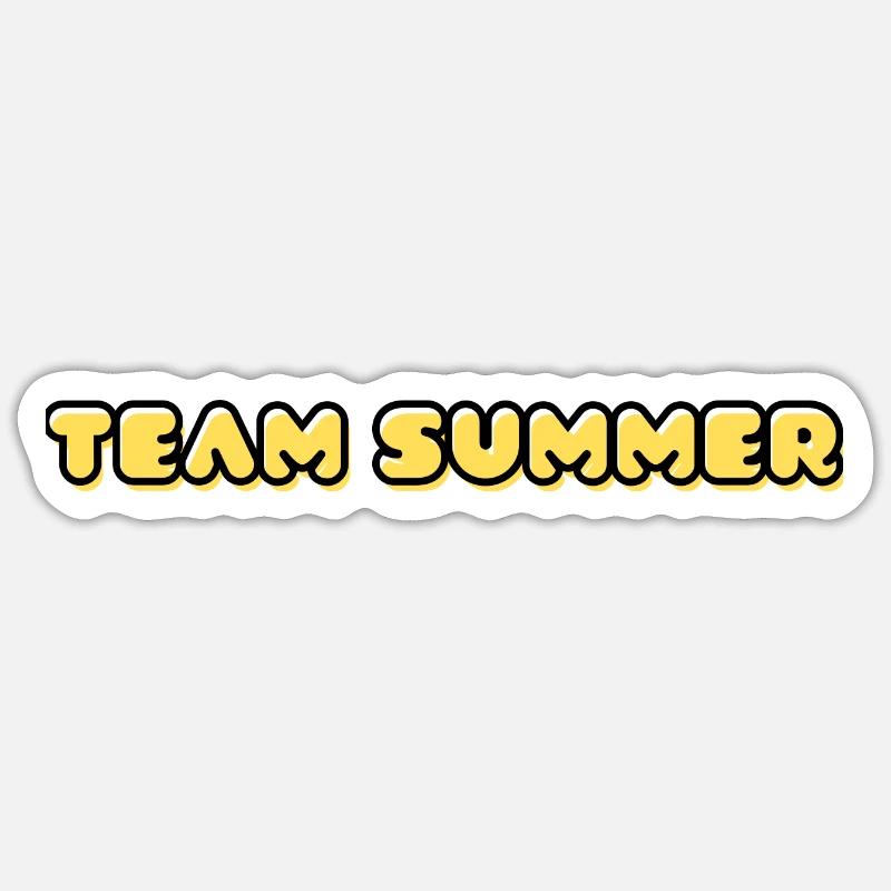 TEAM SOMMER - Sticker størrelse S (10 x 10 cm) - mat hvid