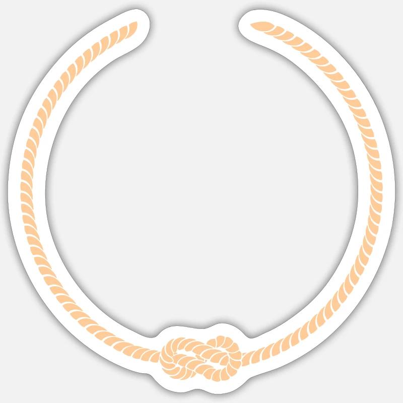 Cordon avec 1 nœud Sticker taille S (10 x 10 cm)