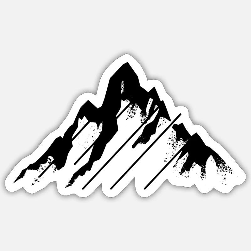 Sommet - Sticker taille S (10 x 10 cm) - blanc mat