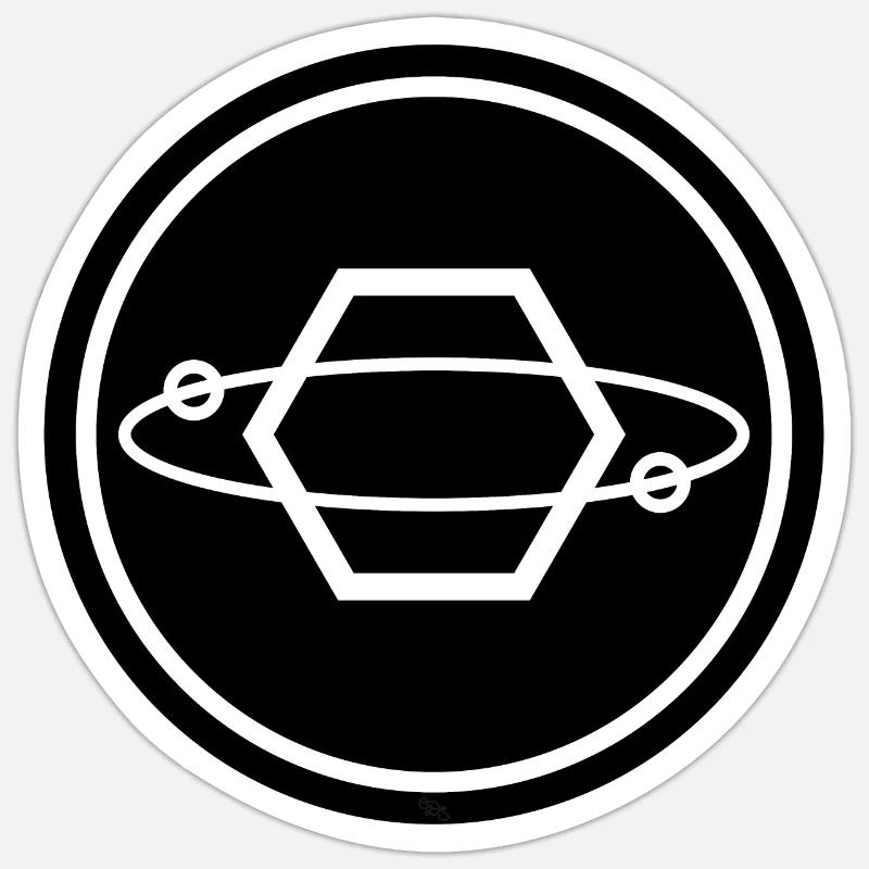 Logo de l’espace - Sticker taille S (10 x 10 cm) - blanc mat