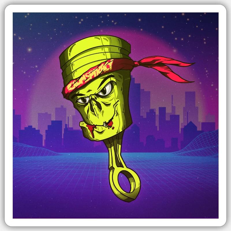 GROMPY night Sticker Größe S (10 x 10 cm)