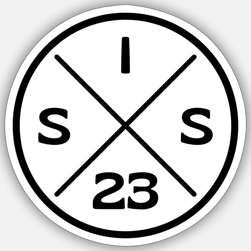 Schwester 2023 - Sticker Größe S (10 x 10 cm) - Mattweiß