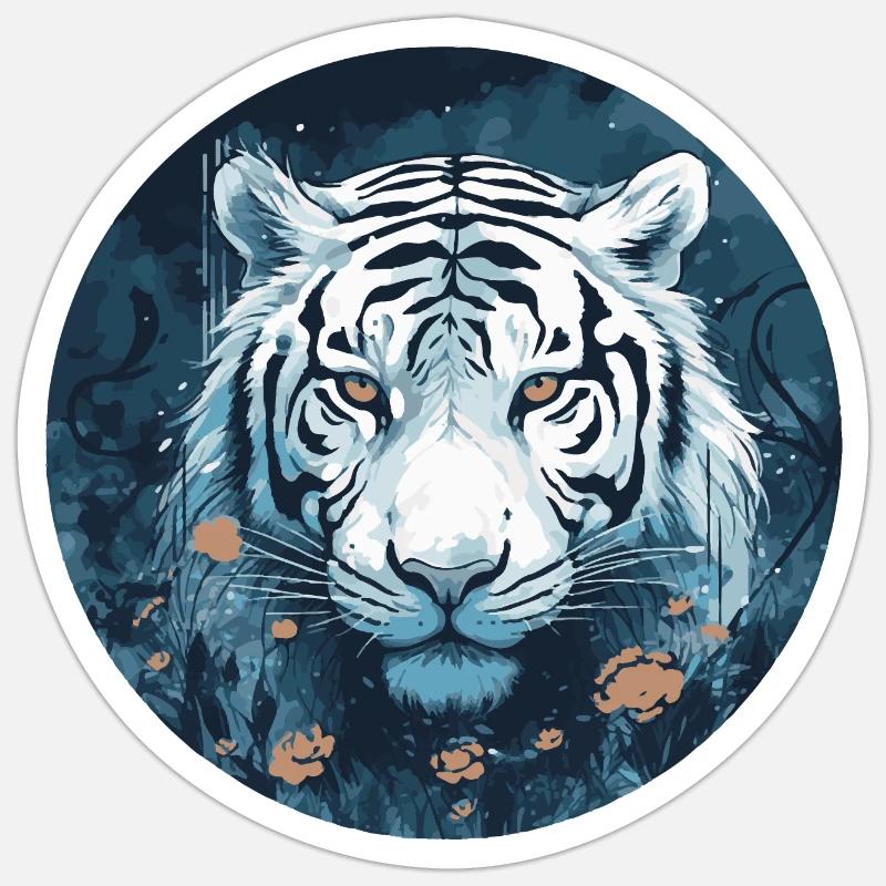 Tiger Sticker size S (10 x 10 cm)