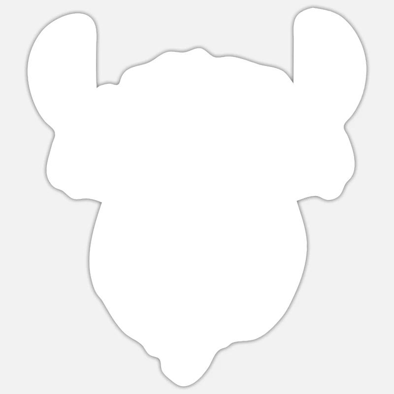 Vache écossaise des Highlands - Sticker taille S (10 x 10 cm) - blanc mat