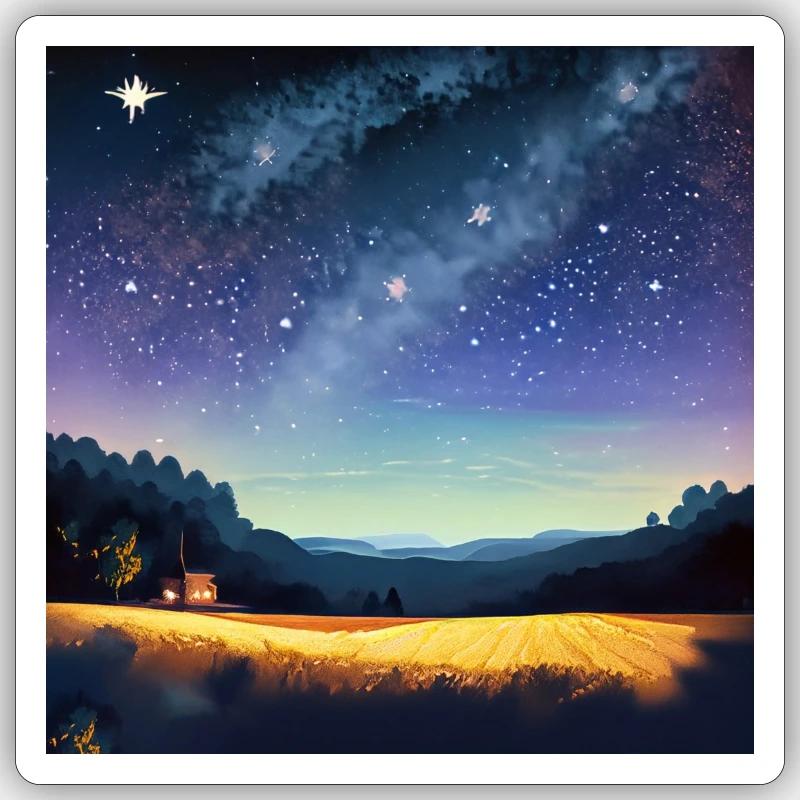 Starry sky Sticker size S (10 x 10 cm)