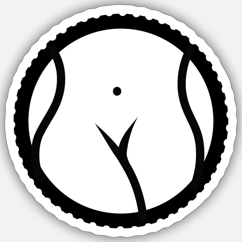 Gums Design - Sticker taille S (10 x 10 cm) - blanc mat