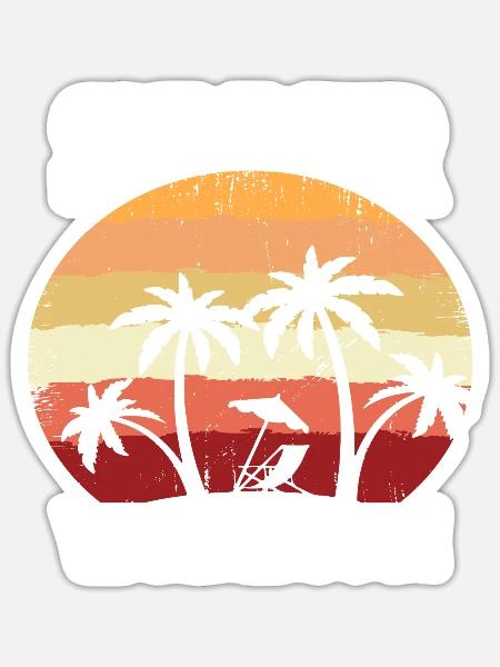 Summer Vacation - Sticker Größe S (10 x 10 cm) - Mattweiß