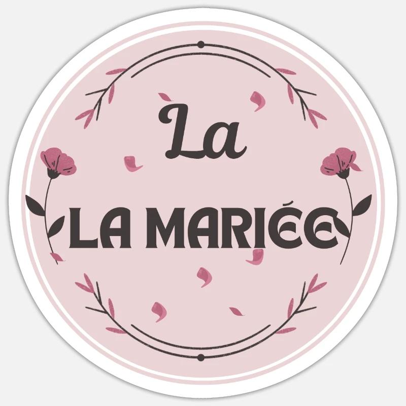 La mariée - Sticker taille S (10 x 10 cm) - blanc mat