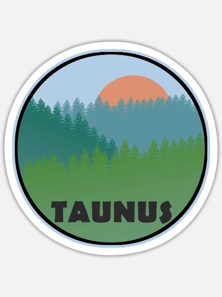 Taunus - Sticker Größe S (10 x 10 cm) - Mattweiß