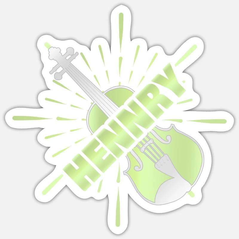 String instrument Hennry Sticker size S (10 x 10 cm)