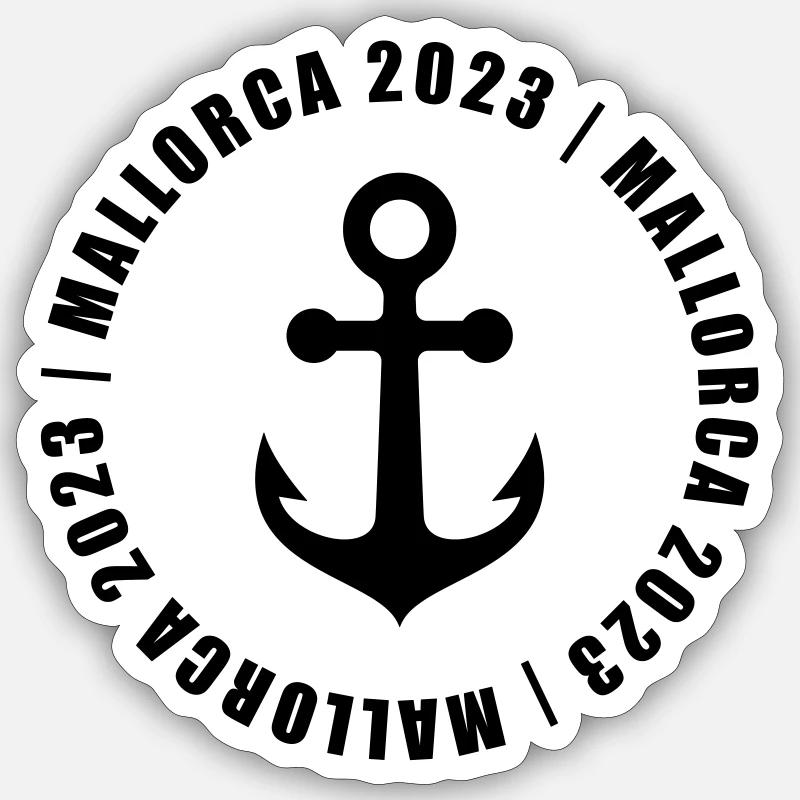 Mallorca 2023 - Sticker Größe S (10 x 10 cm) - Mattweiß