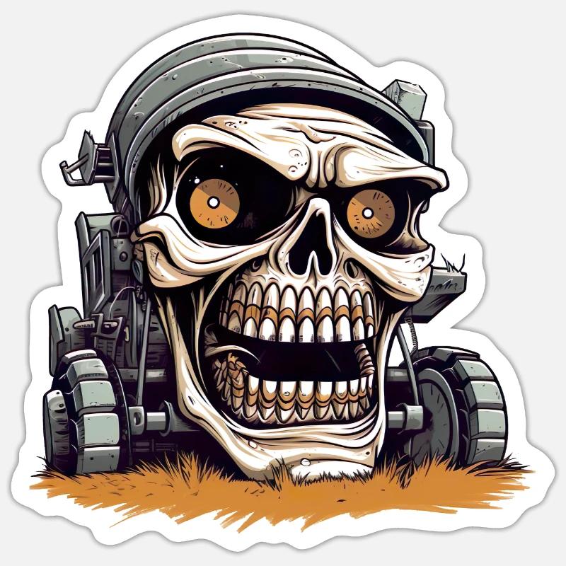 Moissonneuse agressive et vorace Sticker taille S (10 x 10 cm)