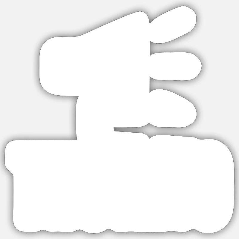 Techno - Sticker size S (10 x 10 cm) - white matte