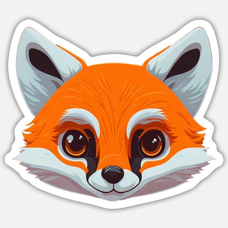FOX DESIGN - Sticker size S (10 x 10 cm) - white matte