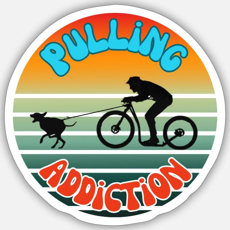 Scooter pulling addiction Sticker size S (10 x 10 cm)