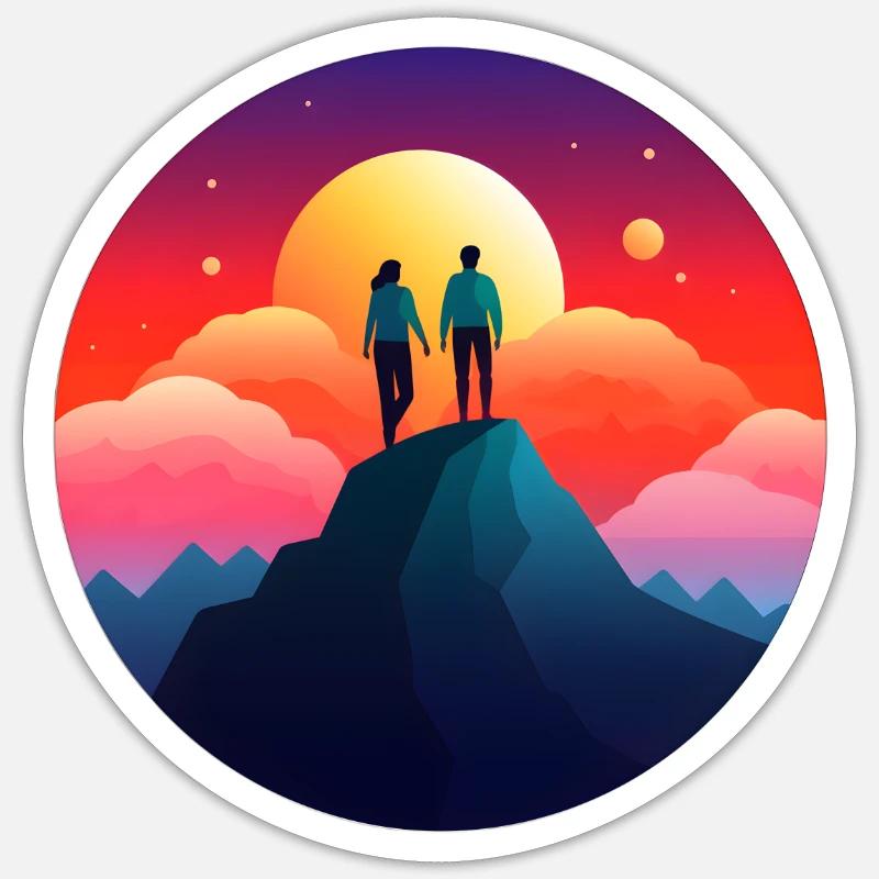 Summit in space Sticker size S (10 x 10 cm)