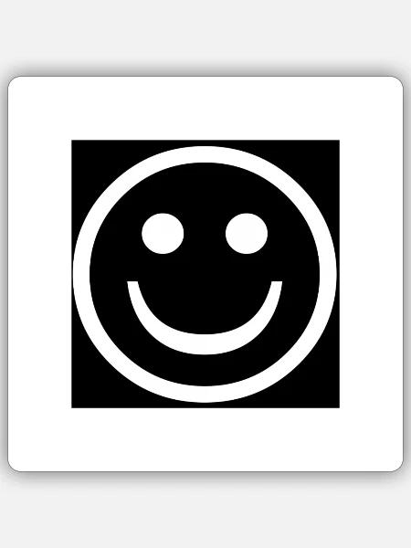 Smilye - Sticker Größe S (10 x 10 cm) - Mattweiß
