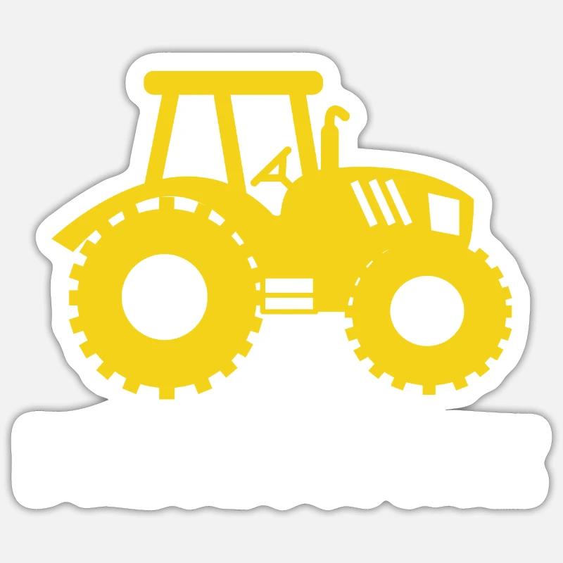 Traktor Bauer Feld Ackerbau Statement Biobauer Sticker Größe S (10 x 10 cm)