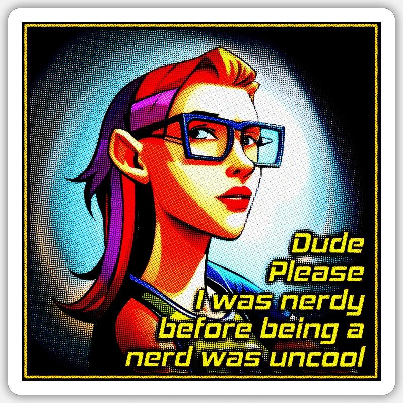 Nerd not Herd (half-tone effect) Sticker size S (10 x 10 cm)