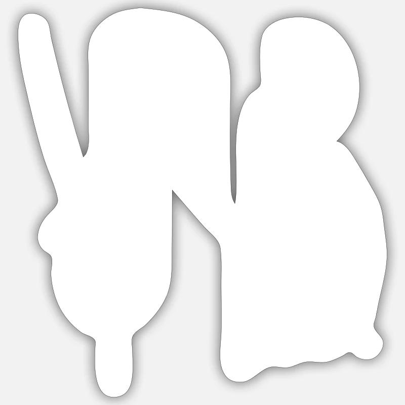 L’abstraction la plus blanche - Sticker taille S (10 x 10 cm) - blanc mat