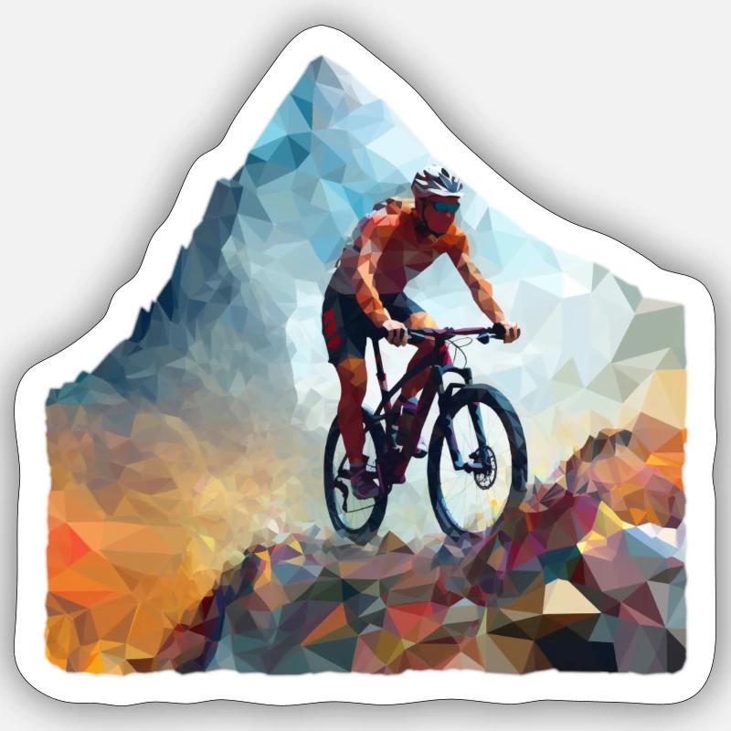 VTT - Sticker taille S (10 x 10 cm) - blanc mat