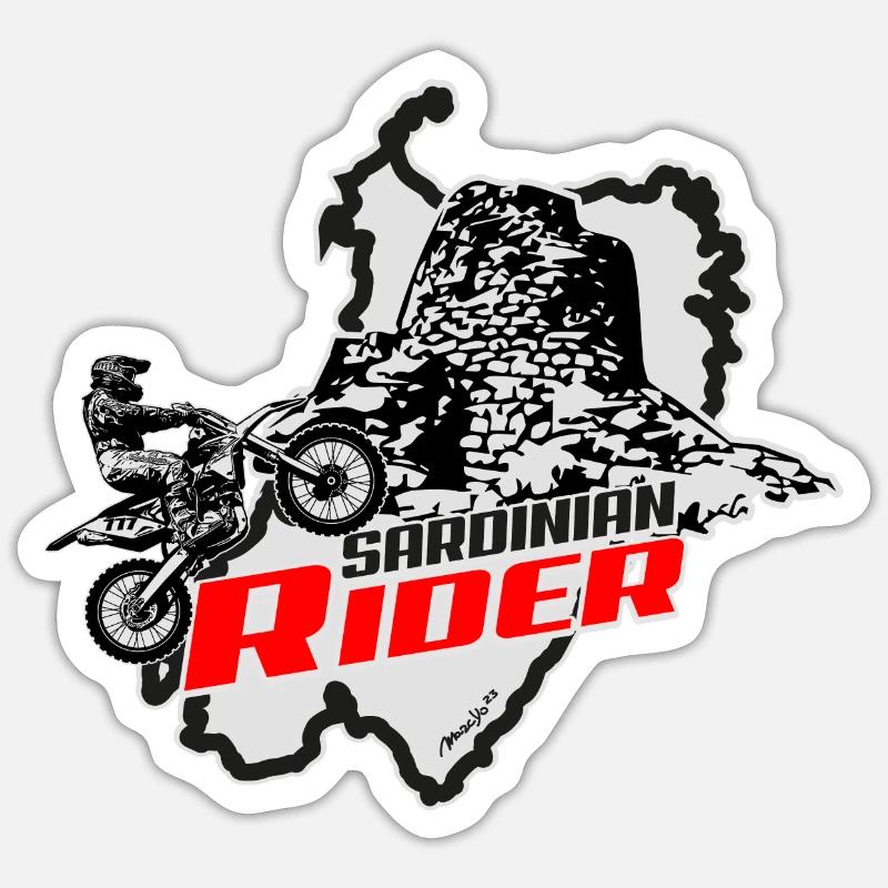 Cavalier sarde Sticker taille S (10 x 10 cm)