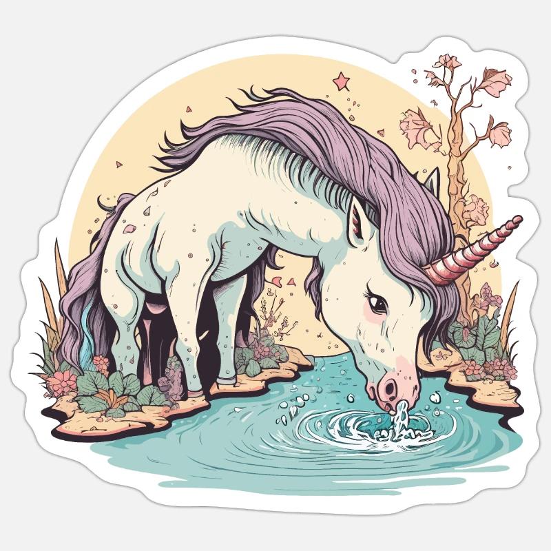 Ätherische Erfrischung - Sticker Größe S (10 x 10 cm) - Mattweiß