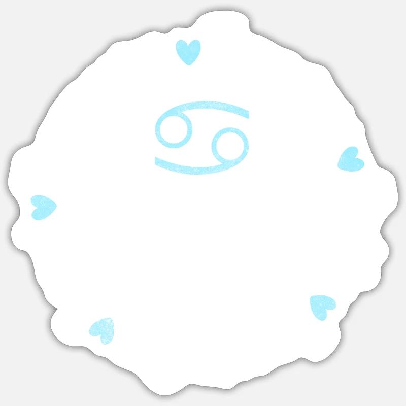 Sternzeichen Juni - Sticker Größe S (10 x 10 cm) - Mattweiß
