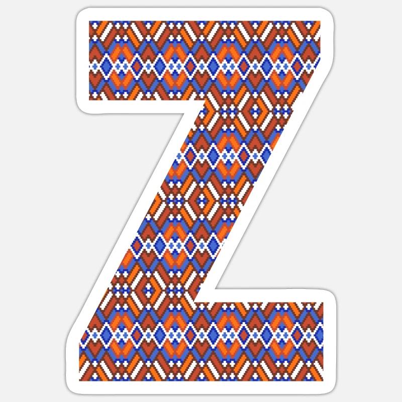 Monogram Letter Z- geometric pattern Sticker size S (10 x 10 cm)