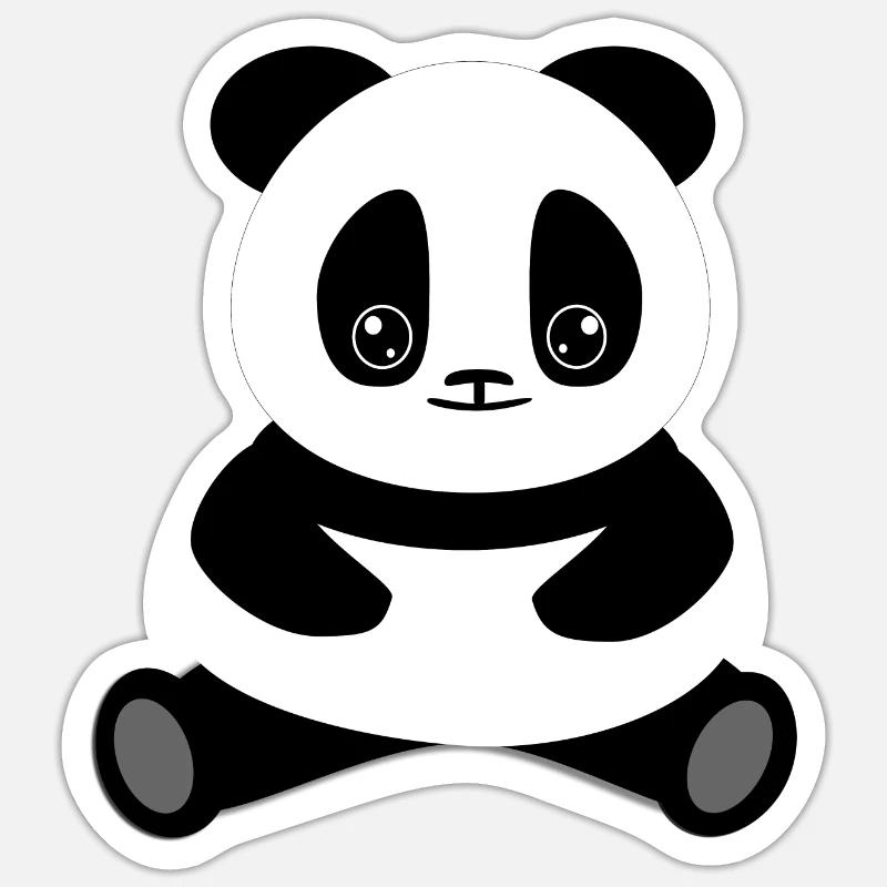 Cute Panda - Sticker size S (10 x 10 cm) - white matte