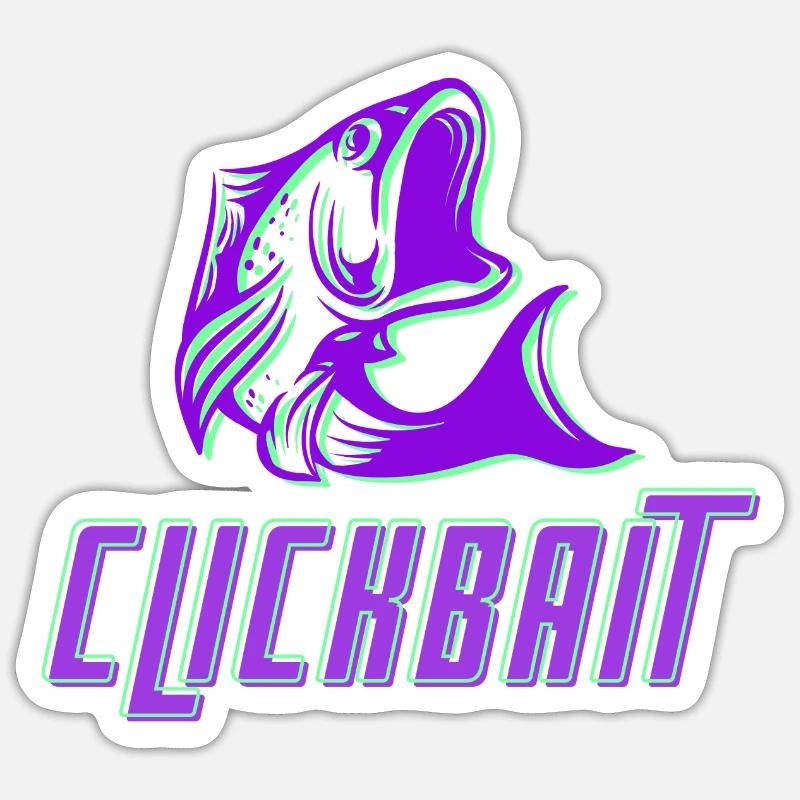 Clickbait - Sticker size S (10 x 10 cm) - white matte