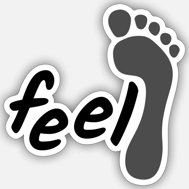 feel barefoot; Feel barefoot (2-colored) Sticker size S (10 x 10 cm)