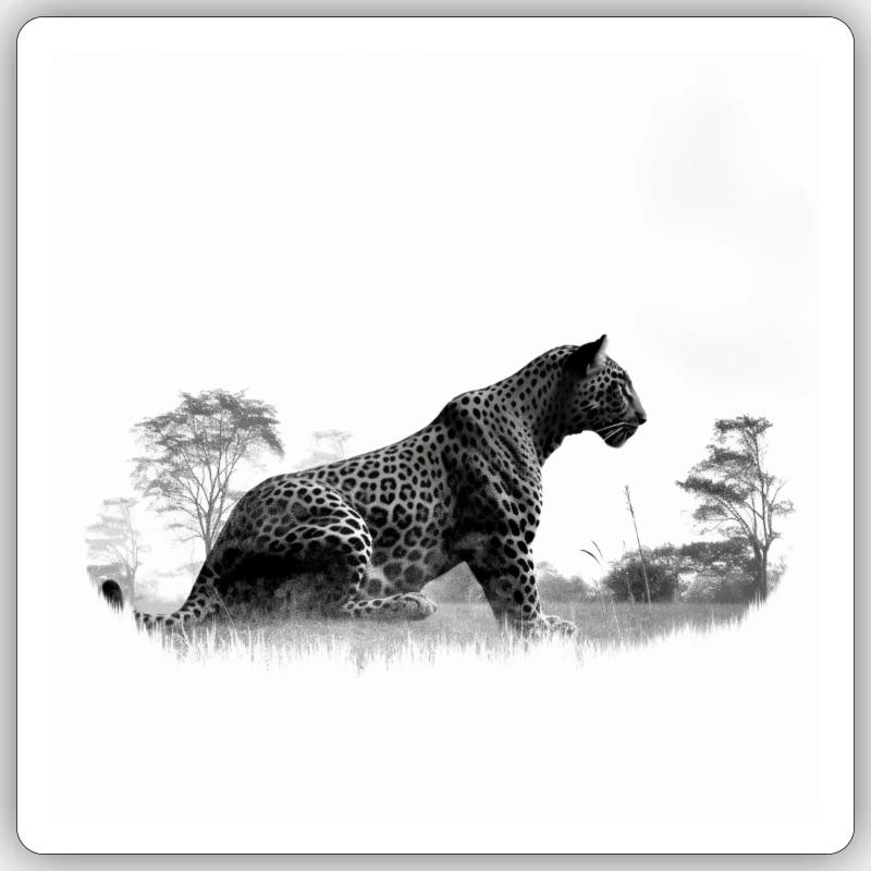 Léopard Autocollant