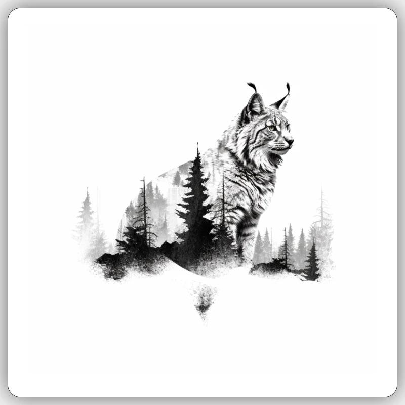 Luchs Sticker Größe S (10 x 10 cm)