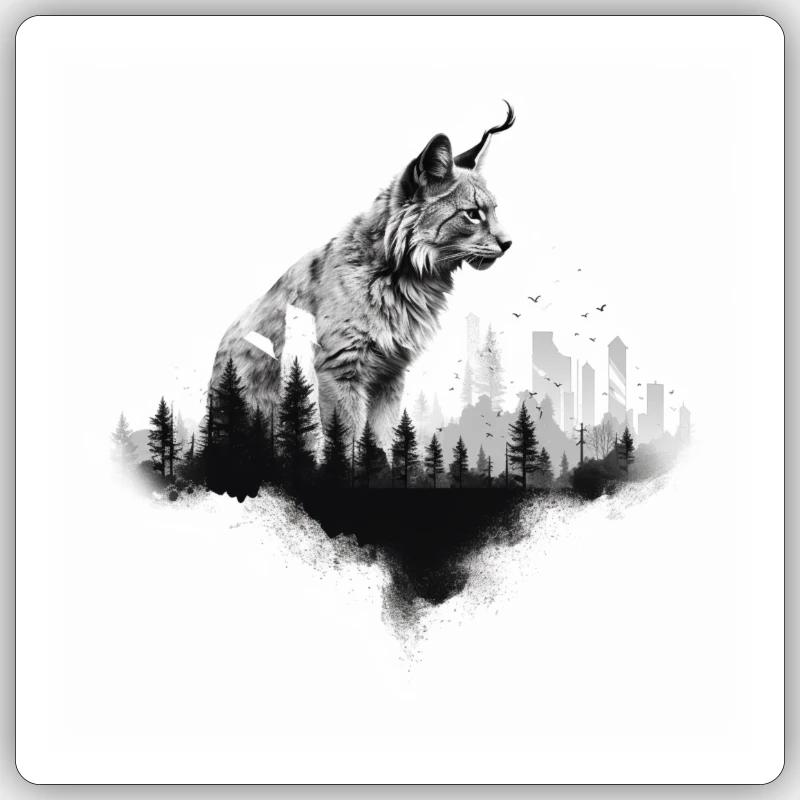 Luchs Sticker Größe S (10 x 10 cm)