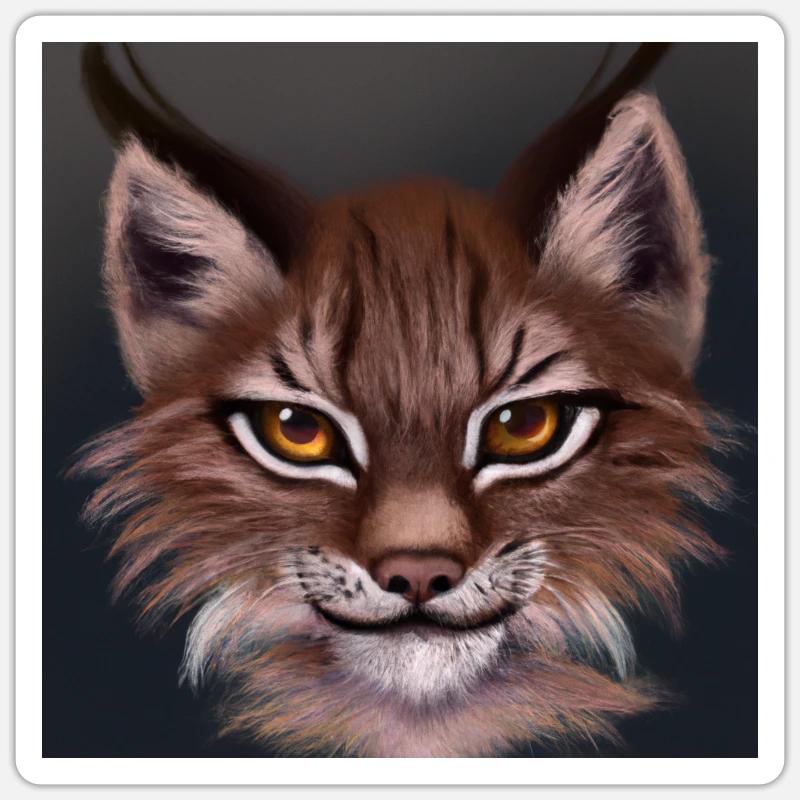 Junger Luchs Sticker Größe S (10 x 10 cm)