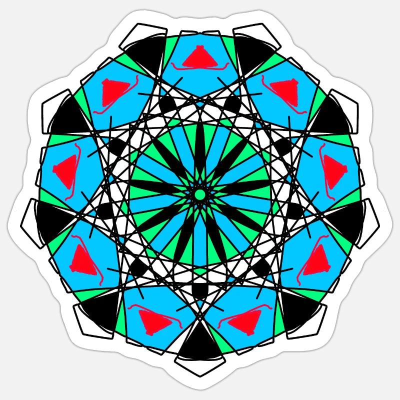 Muster - Sticker Größe S (10 x 10 cm) - Mattweiß
