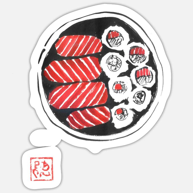 bento - Sticker taille S (10 x 10 cm) - blanc mat