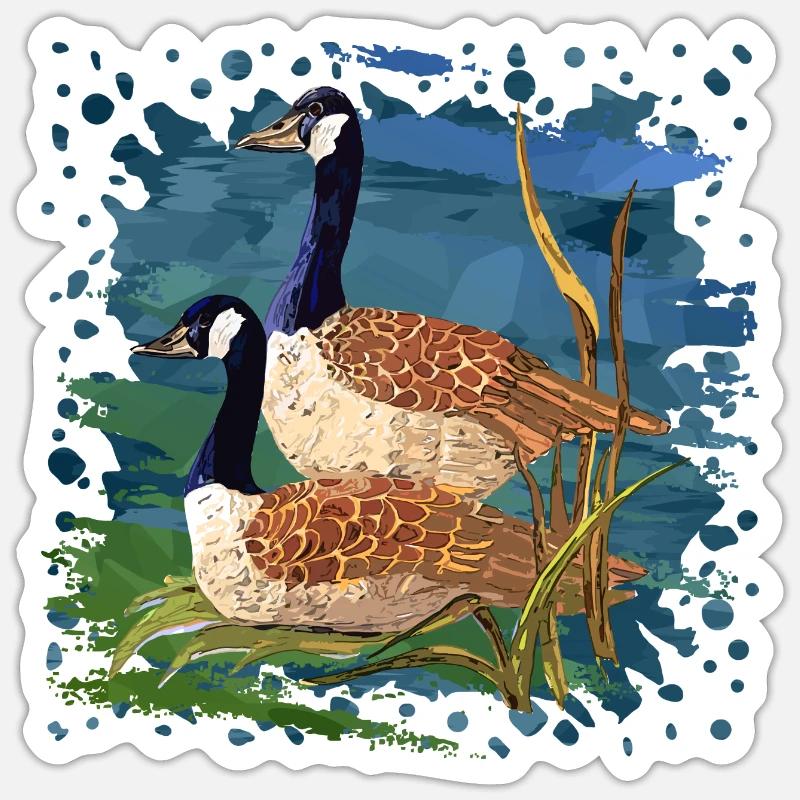 Birds - Sticker size S (10 x 10 cm) - white matte