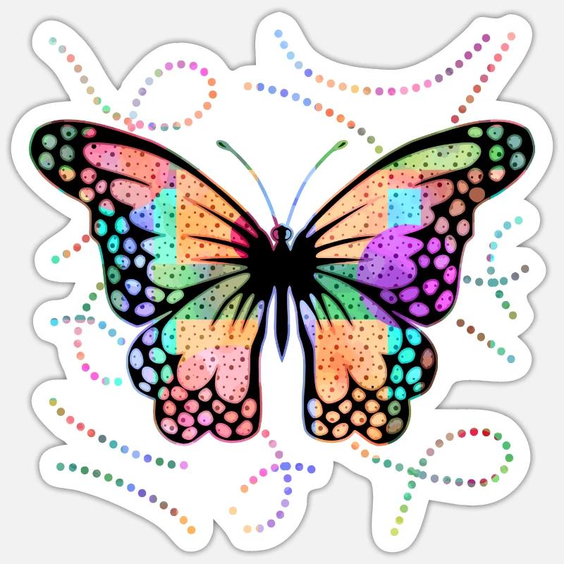 Papillon Sticker taille S (10 x 10 cm)