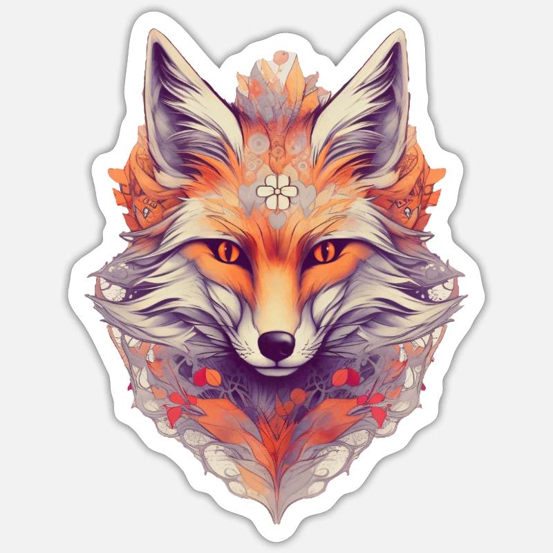 Fox - Sticker size S (10 x 10 cm) - white matte