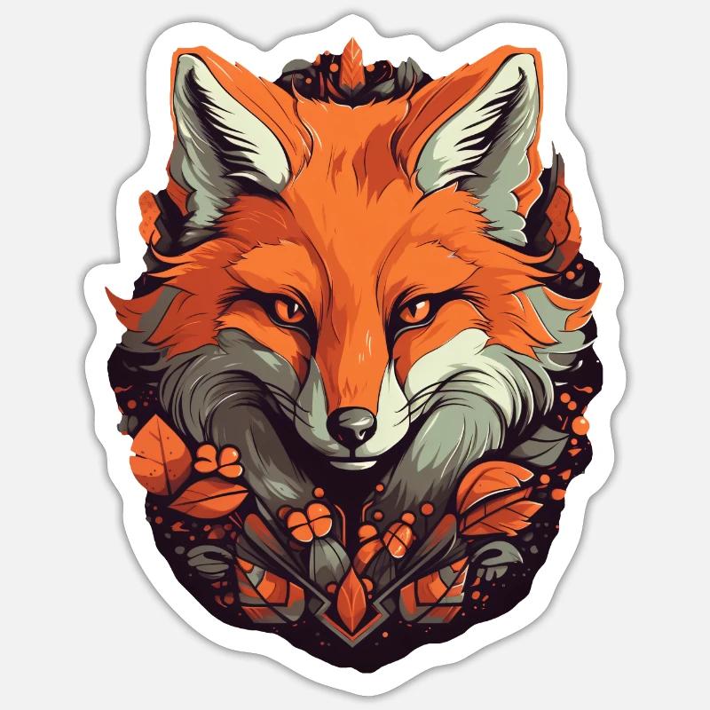 Fox - Sticker size S (10 x 10 cm) - white matte