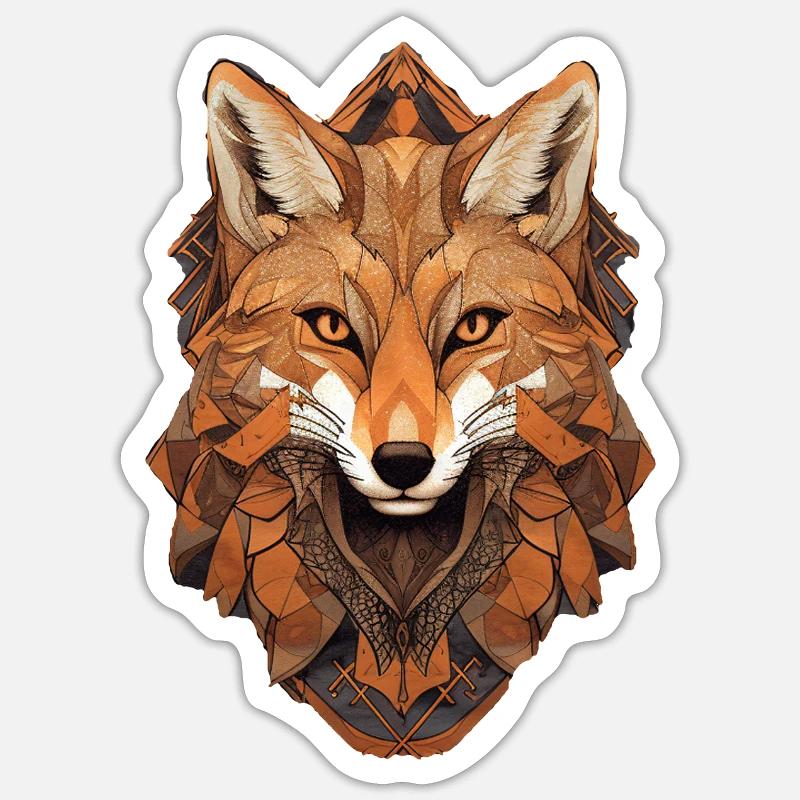 Fuchs - Sticker Größe S (10 x 10 cm) - Mattweiß