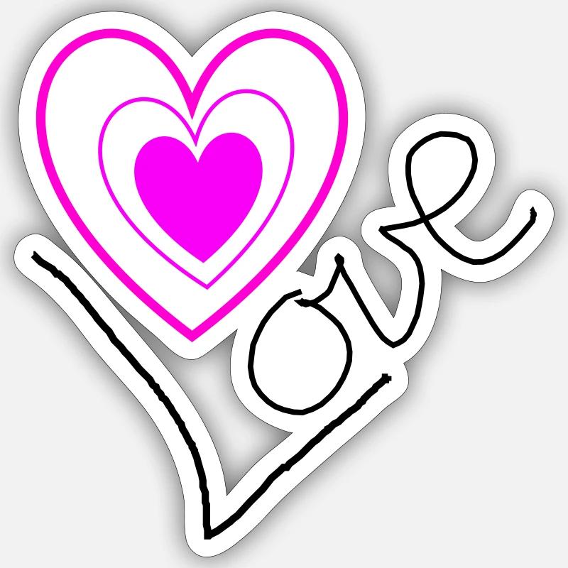 love Sticker Größe S (10 x 10 cm)