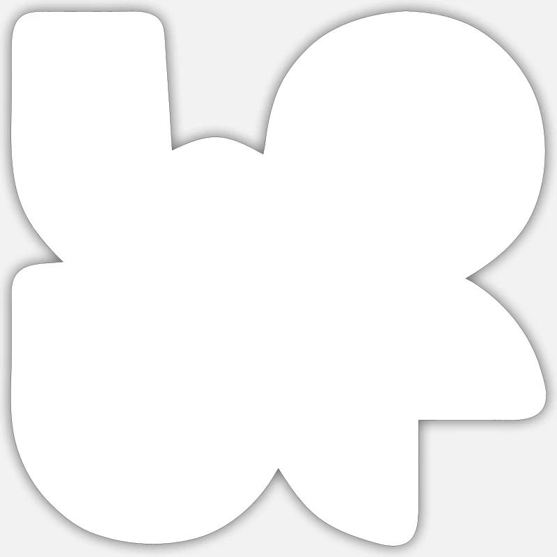 Liebe Logo-Design - Sticker Größe S (10 x 10 cm) - Mattweiß