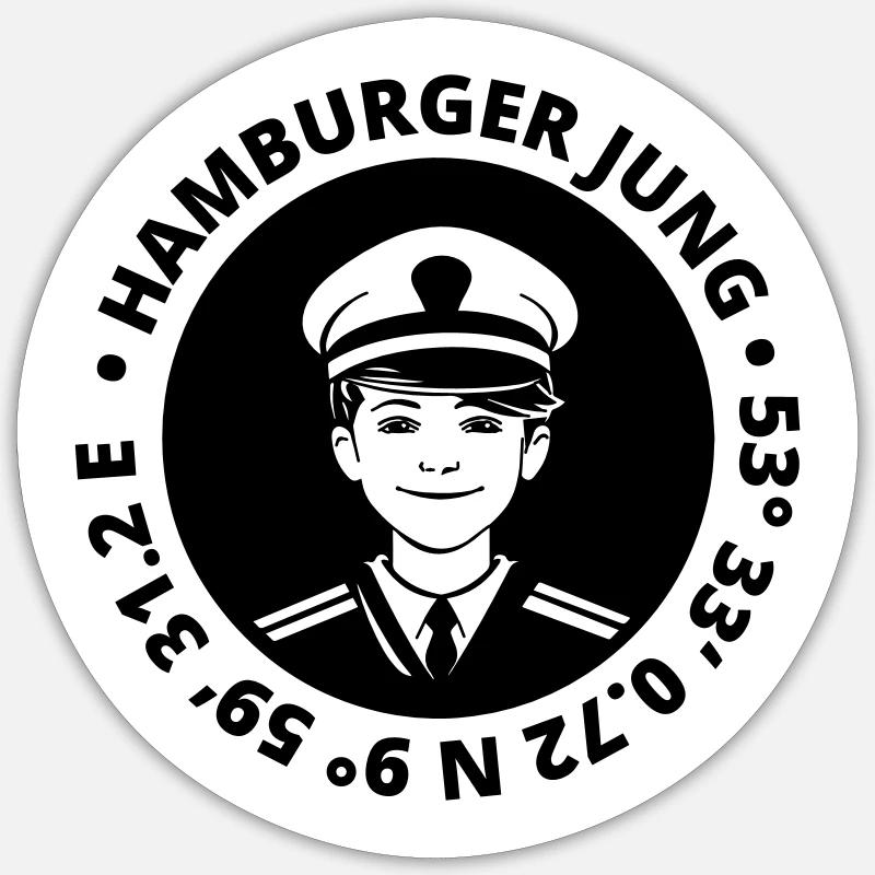 Hamburger Jung Sticker Größe S (10 x 10 cm)