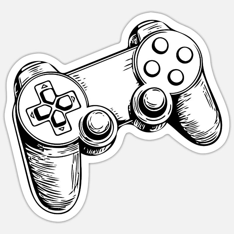 Controller Gaming Videospiele Gamepad Sticker Größe S (10 x 10 cm)