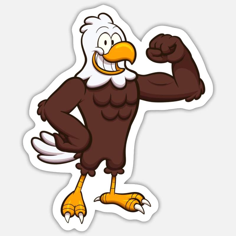 Strong Eagle Character Sticker size S (10 x 10 cm)